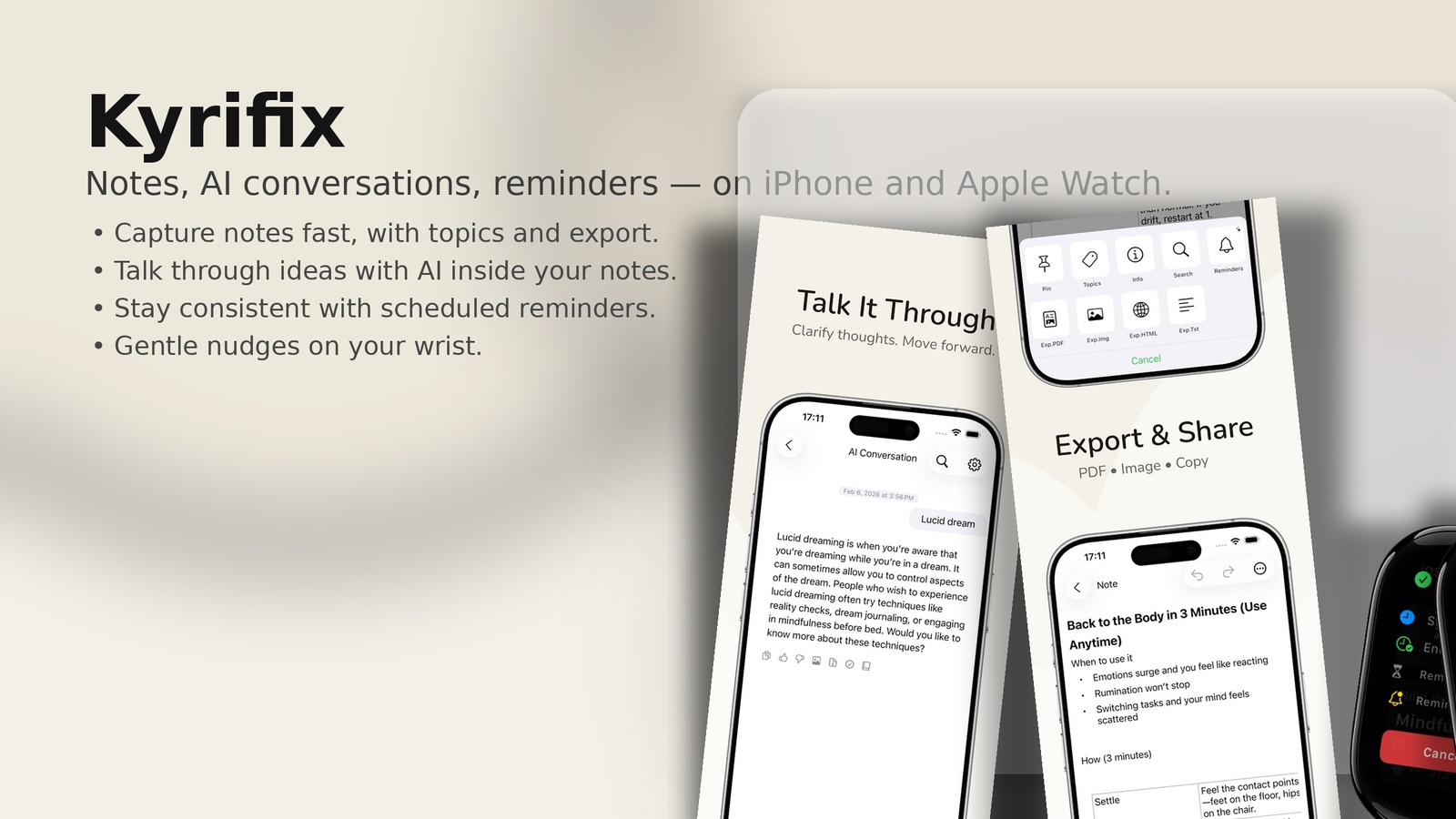 Kyrifix app interface preview